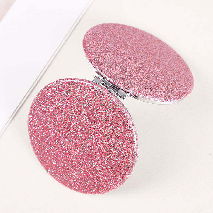 Small Mirror Portable Mini Girls Round Portable Makeup Mirror Female Student Makeup Mirror Folding Mirror - Image 5